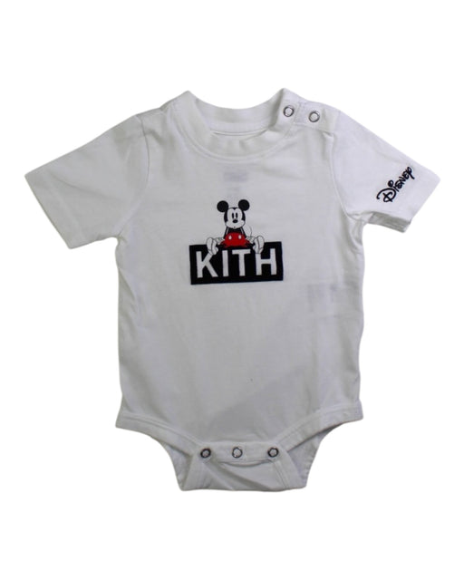 A White Short Sleeve Bodysuits from Kith in size 0-3M for boy. (Front View)