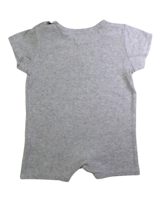 A Grey Short Sleeve Rompers from Seed in size 3-6M for neutral. (Back View)