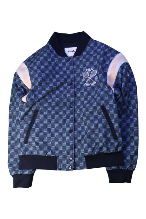 A Blue Lightweight Jackets from Fila in size 12Y for girl. (Front View)