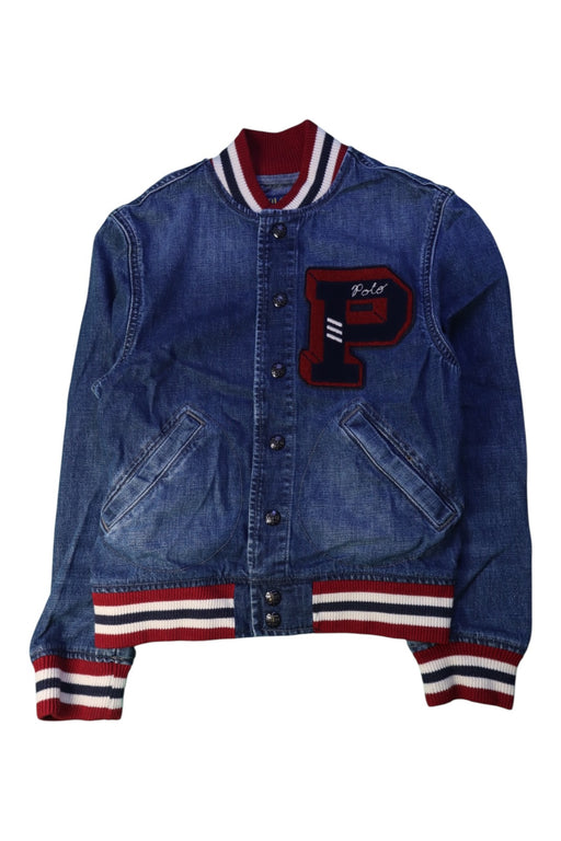 A Blue Lightweight Jackets from Polo Ralph Lauren in size 10Y for boy. (Front View)