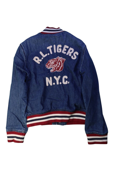 A Blue Lightweight Jackets from Polo Ralph Lauren in size 10Y for boy. (Back View)