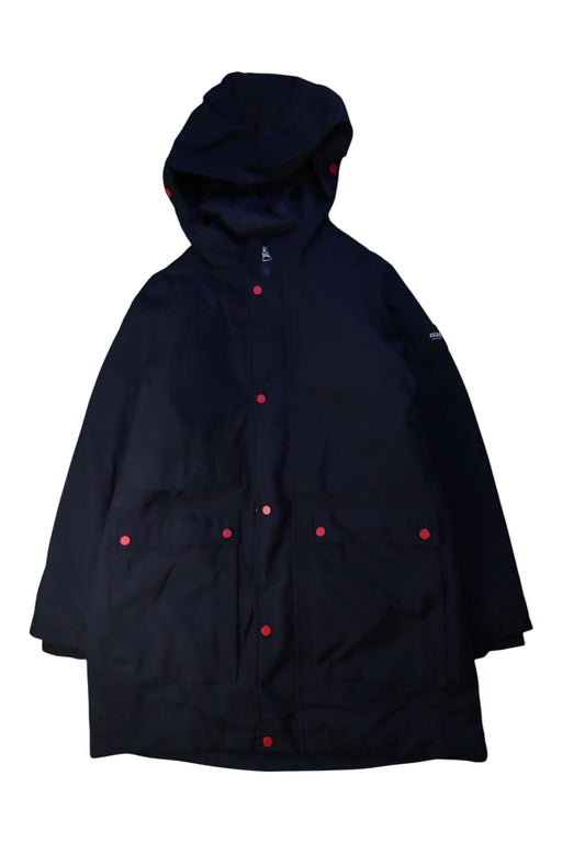 A Navy Coats from Aigle in size 12Y for girl. (Front View)