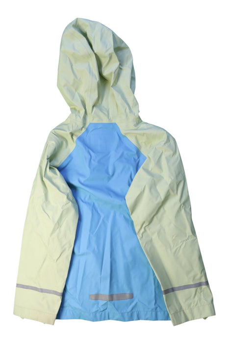 A Blue Rain Jackets from Patagonia in size 5T for boy. (Back View)