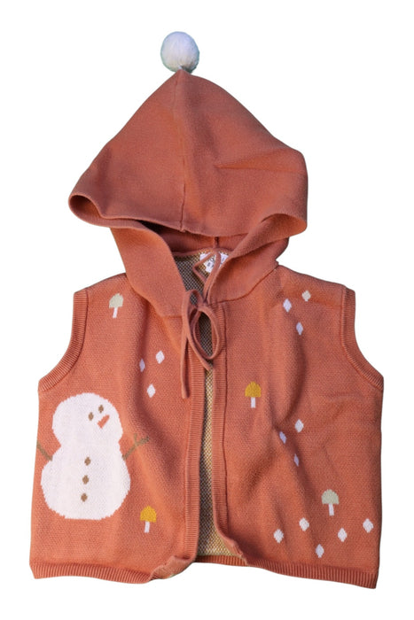 A Orange Outerwear Vests from Mimi Mono in size 4T for girl. (Front View)