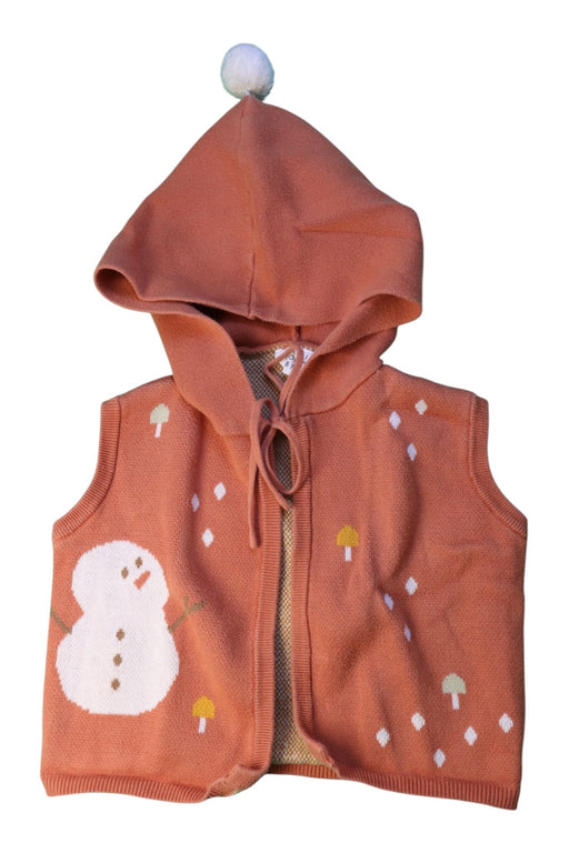 A Orange Outerwear Vests from Mimi Mono in size 4T for girl. (Front View)