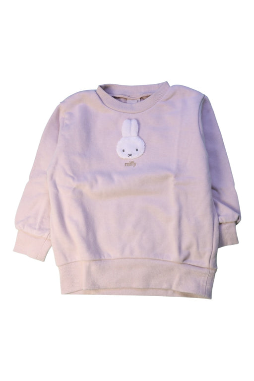 A Pink Crewneck Sweatshirts from Petit Main in size 2T for girl. (Front View)