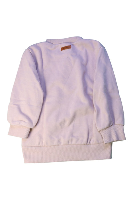 A Pink Crewneck Sweatshirts from Petit Main in size 2T for girl. (Back View)