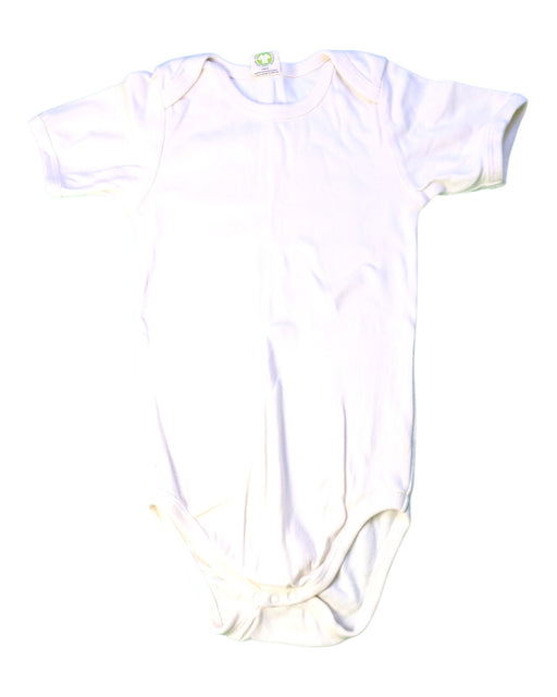 A White Short Sleeve Bodysuits from Nature Baby in size 2T for girl. (Front View)