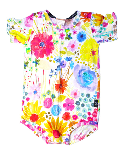 A Multicolour Short Sleeve Bodysuits from Kip&Co in size 2T for girl. (Front View)
