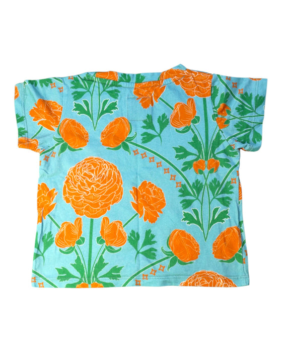 A Blue Short Sleeve Tops from Kip&Co in size 2T for girl. (Back View)