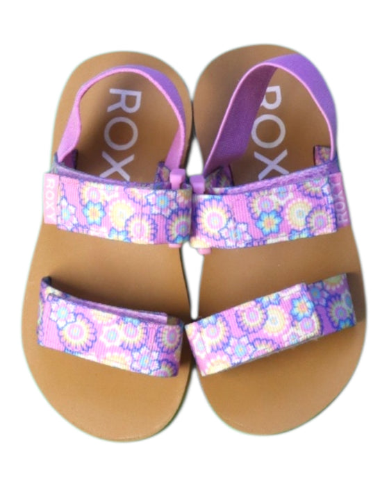 A Purple Sandals from Roxy in size 18-24M for girl. (Back View)