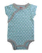 A Teal Short Sleeve Bodysuits from Skip Hop in size Newborn for boy. (Front View)
