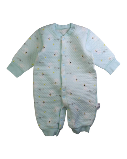 A Blue Onesies from Mides in size 0-3M for neutral. (Front View)