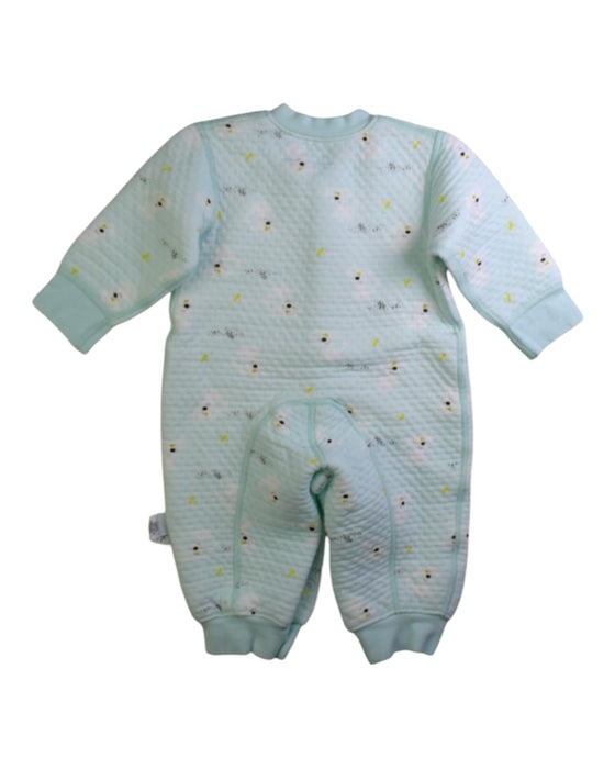 A Blue Onesies from Mides in size 0-3M for neutral. (Back View)