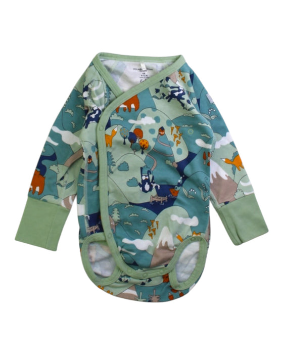 A Multicolour Long Sleeve Bodysuits from Polarn O. Pyret in size 3-6M for boy. (Front View)