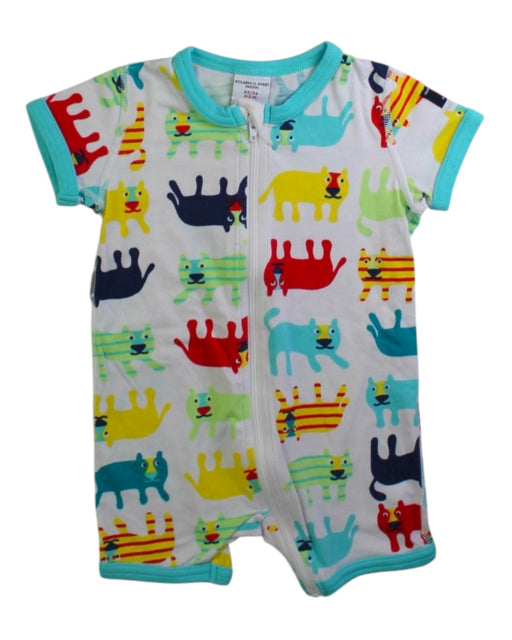 A Multicolour Short Sleeve Rompers from Polarn O. Pyret in size 0-3M for boy. (Front View)