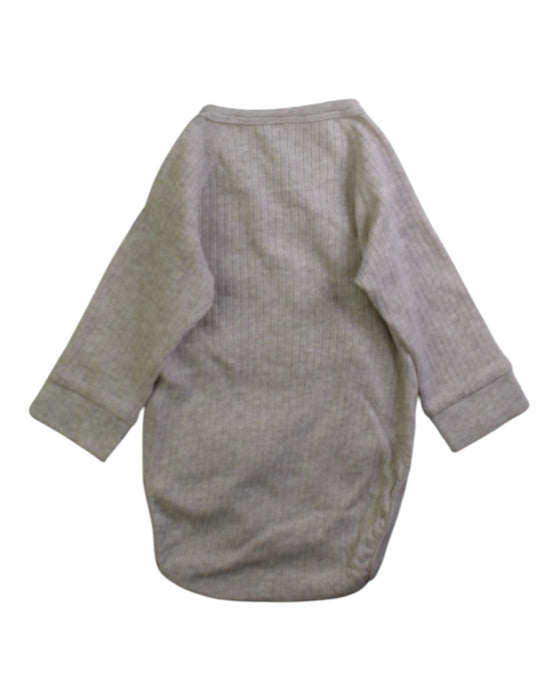 A Beige Long Sleeve Bodysuits from Polarn O. Pyret in size 0-3M for neutral. (Back View)