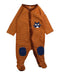 A Orange Onesies from Polarn O. Pyret in size 0-3M for neutral. (Front View)