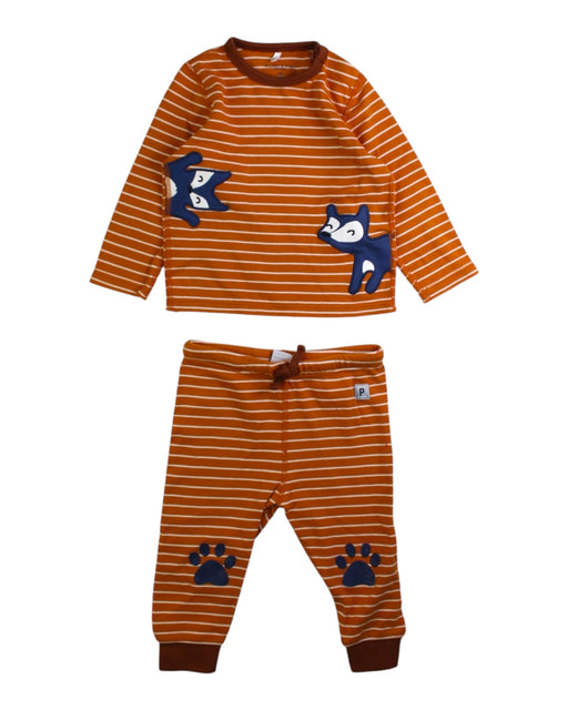 A Orange Pants Sets from Polarn O. Pyret in size 3-6M for neutral. (Front View)