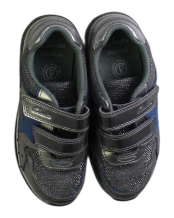 A Silver Sneakers from Clarks in size 5T for girl. (Back View)