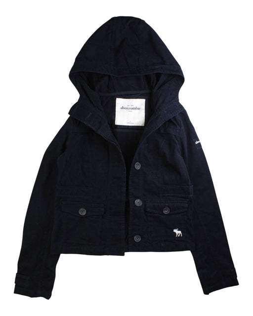 A Black Lightweight Jackets from Abercrombie & Fitch in size 13Y for girl. (Front View)