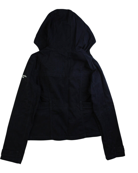 A Black Lightweight Jackets from Abercrombie & Fitch in size 13Y for girl. (Back View)