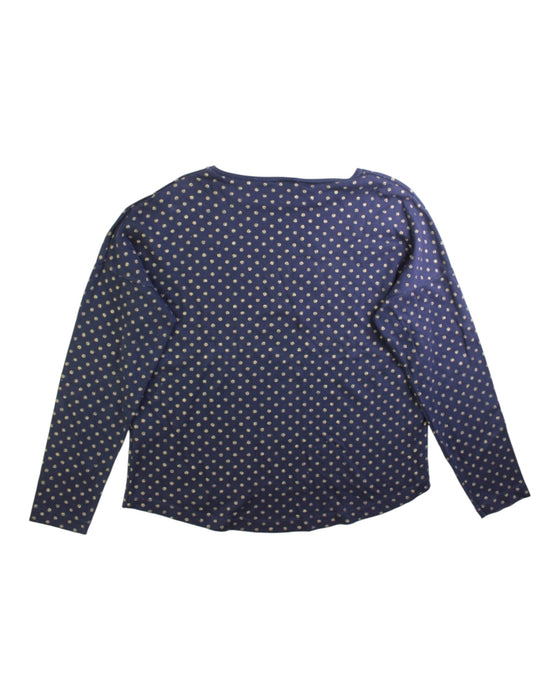 A Navy Long Sleeve Tops from Petit Bateau in size 10Y for girl. (Back View)
