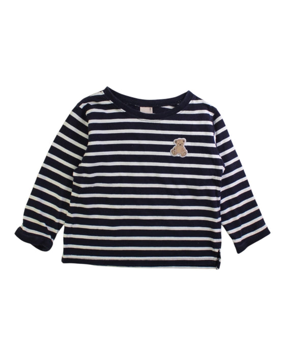 A Navy Long Sleeve T Shirts from Petit Main in size 2T for neutral. (Front View)