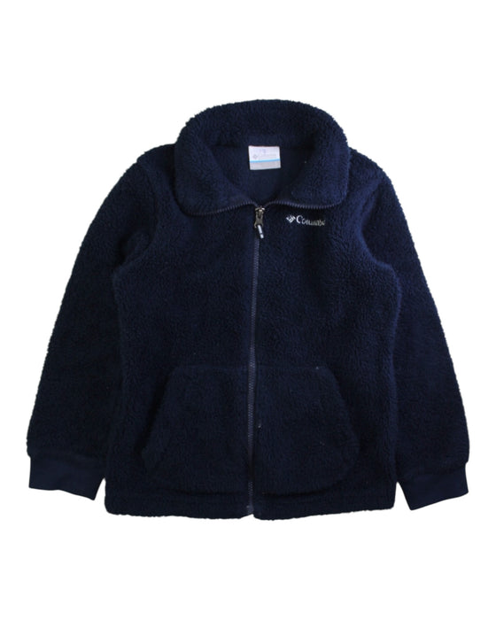 A Navy Fleece from Columbia in size 8Y for neutral. (Front View)