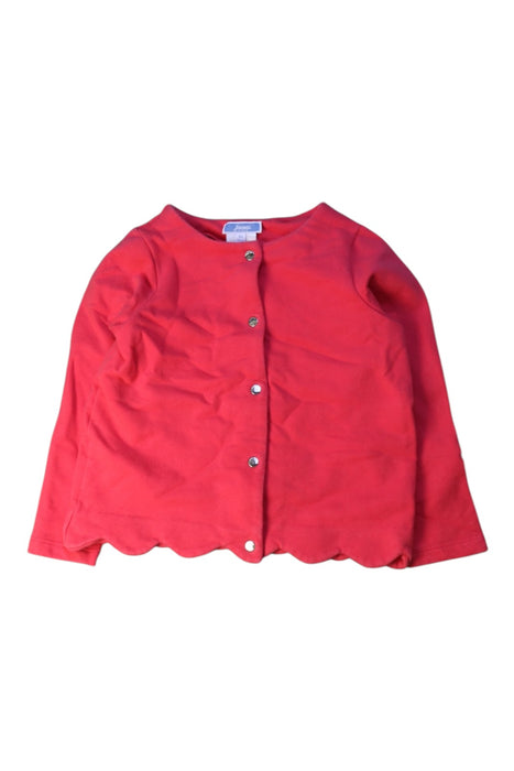 A Red Cardigans from Jacadi in size 4T for girl. (Front View)