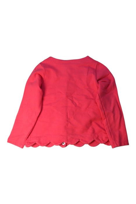 A Red Cardigans from Jacadi in size 4T for girl. (Back View)