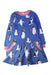 A Blue Long Sleeve Dresses from Boden in size 6T for girl. (Front View)
