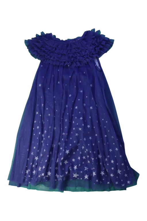A Blue Sleeveless Dresses from Boden in size 5T for girl. (Front View)