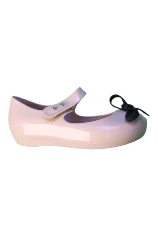 A Pink Flats from Mini Melissa in size 5T for girl. (Front View)