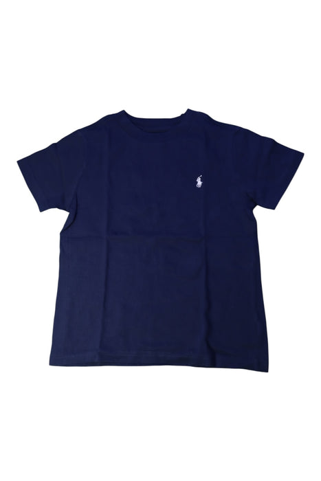 A Navy Short Sleeve T Shirts from Polo Ralph Lauren in size 4T for boy. (Front View)
