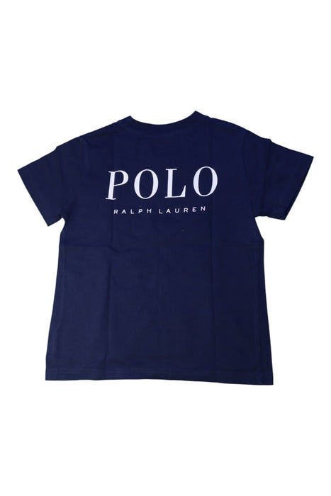 A Navy Short Sleeve T Shirts from Polo Ralph Lauren in size 4T for boy. (Back View)