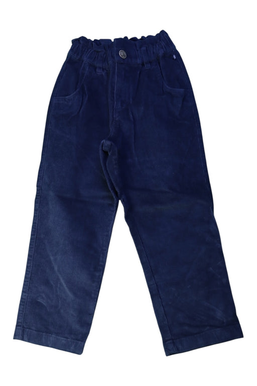 A Blue Casual Pants from Petit Bateau in size 6T for boy. (Front View)