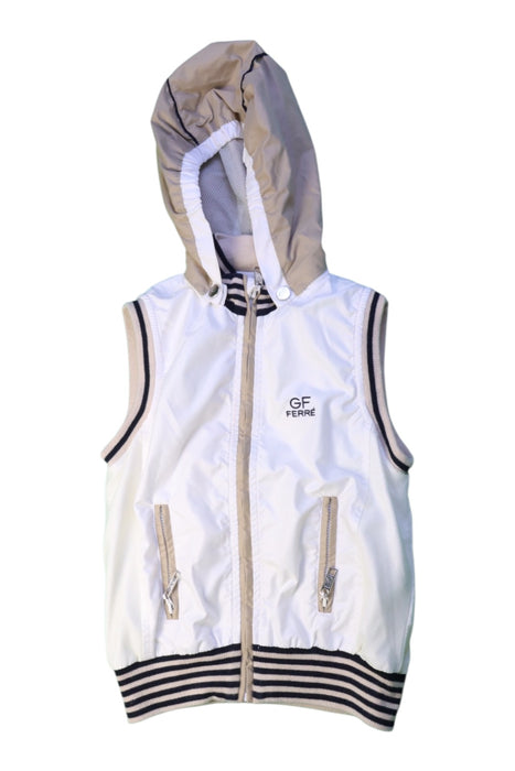 A White Outerwear Vests from GF Ferre in size 5T for neutral. (Front View)