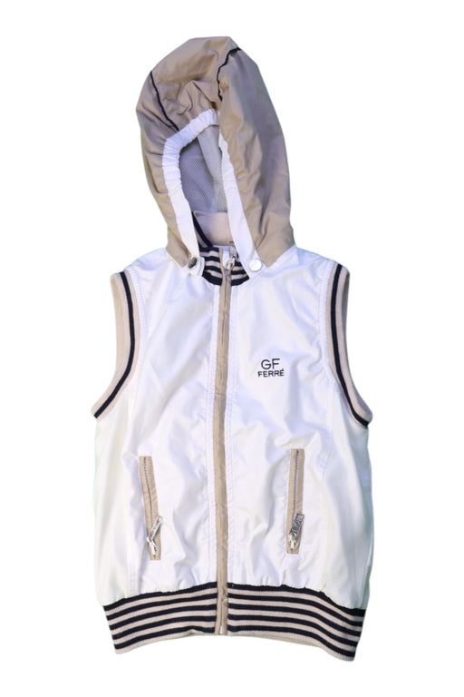 A White Outerwear Vests from GF Ferre in size 5T for neutral. (Front View)