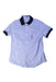 A Blue Short Sleeve Shirts from Moschino in size 6T for boy. (Front View)