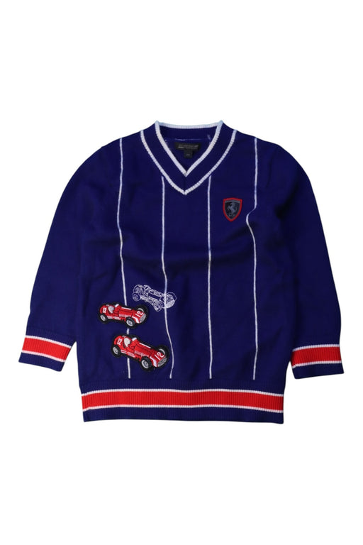 A Blue Knit Sweaters from Ferrari in size 2T for boy. (Front View)