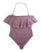 A Pink Swimsuits from Marysia in size 12Y for girl. (Back View)