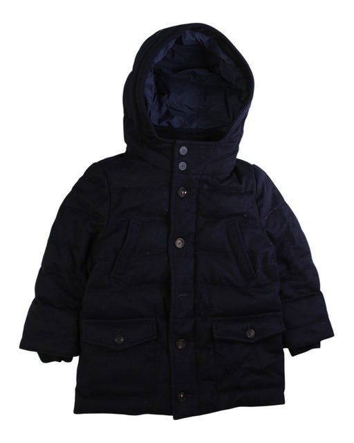 A Navy Coats from Loro Piana in size 4T for neutral. (Front View)