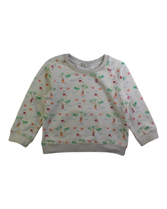 A White Crewneck Sweatshirts from Bonton in size 4T for girl. (Front View)