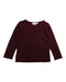 A Burgundy Long Sleeve Tops from Bonpoint in size 4T for girl. (Front View)