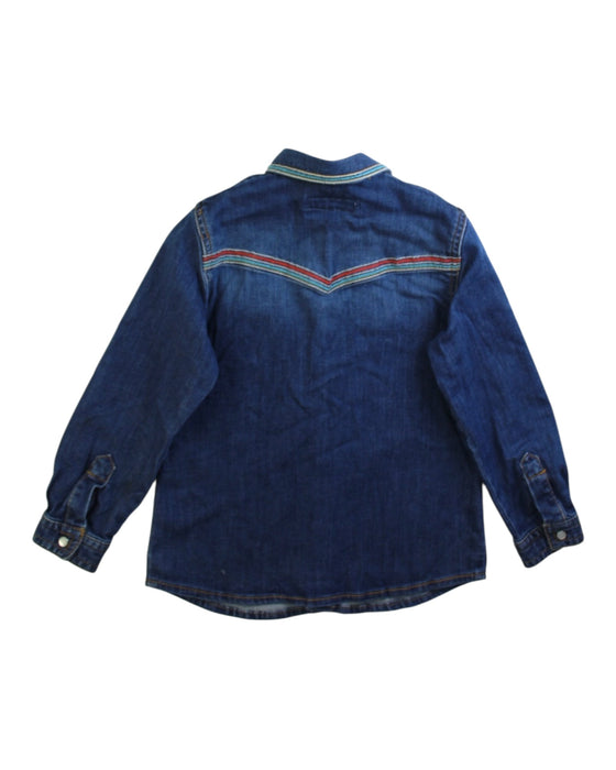 A Blue Long Sleeve Shirts from Bonpoint in size 4T for girl. (Back View)