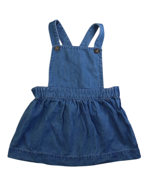 A Blue Overall Dresses from Petit Bateau in size 12-18M for girl. (Front View)