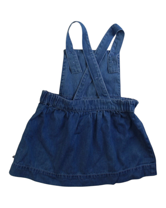 A Blue Overall Dresses from Petit Bateau in size 12-18M for girl. (Back View)