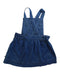 A Blue Overall Dresses from Petit Bateau in size 12-18M for girl. (Back View)