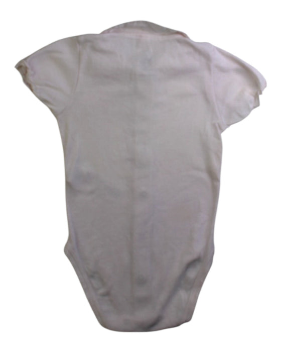 A Ivory Short Sleeve Bodysuits from Petit Bateau in size 12-18M for girl. (Back View)